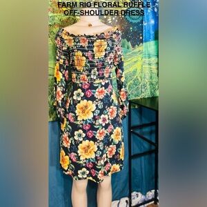 FARM Rio Off Shoulder Dress!Size:L